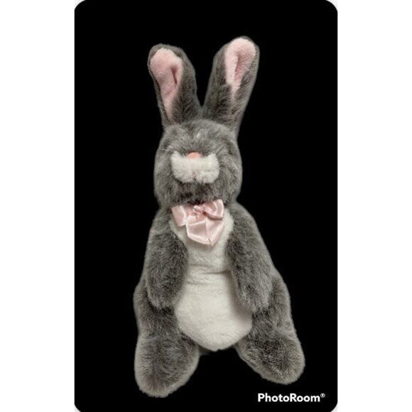 Great O’Hare Easter Bunny Rabbit Plush Puppet 17 Inch Emporium Capwell Korea EUC - Picture 1 of 8